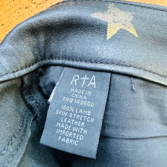 RtA Prince lambskin leather pant size 24 - Picture 8 of 11